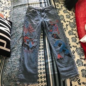 topshop mom moto japanese jeans